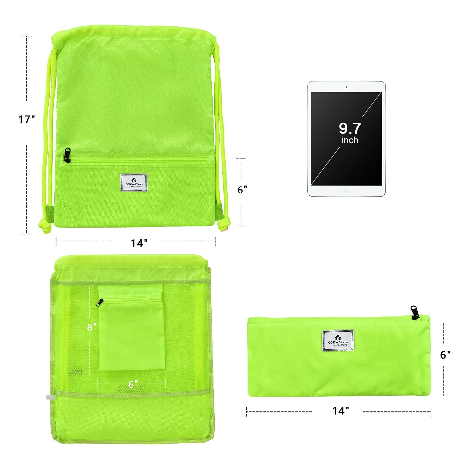 Foldable Drawstring Backpack – Lightweight College Bag for Campus & Gym