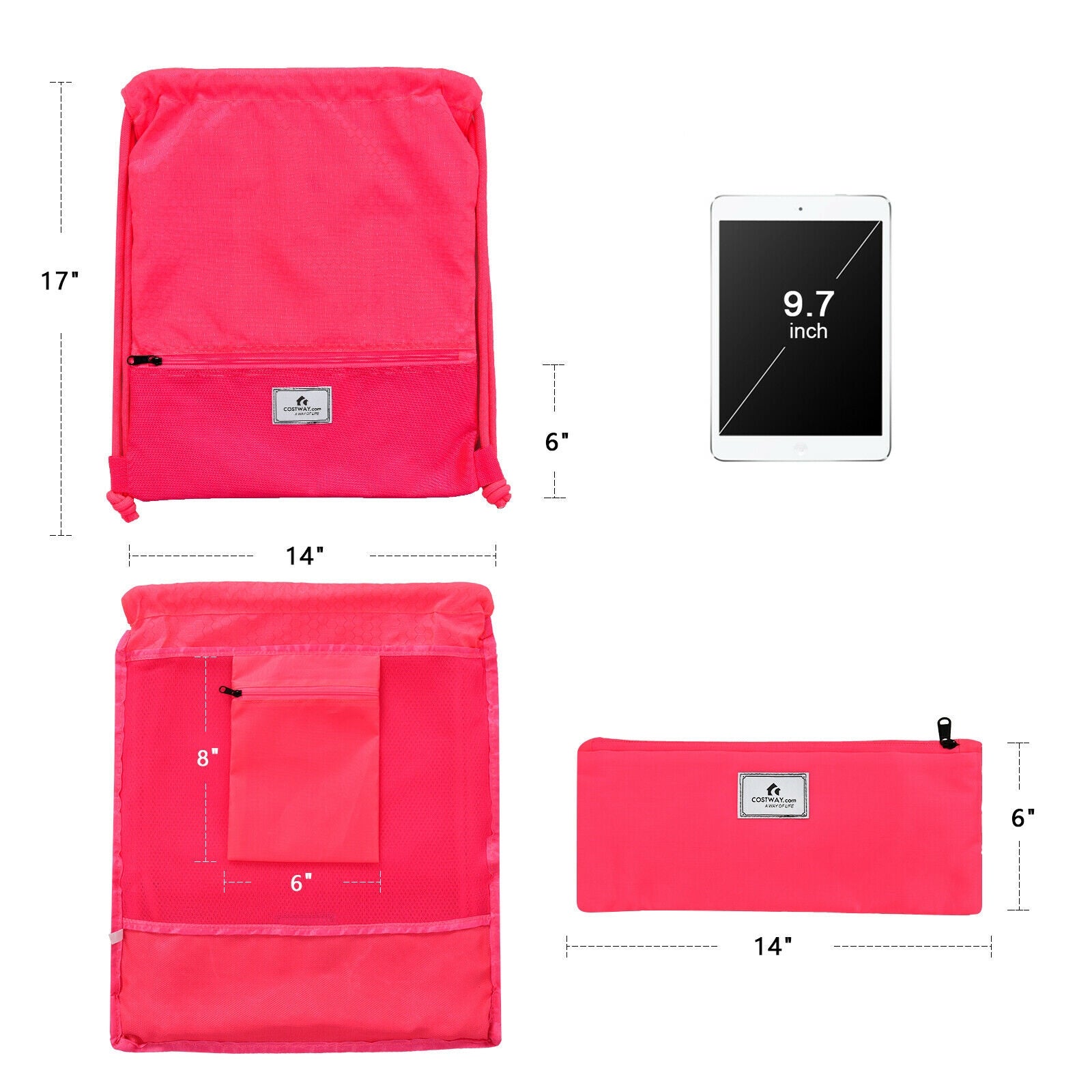 Foldable Drawstring Backpack – Lightweight College Bag for Campus & Gym