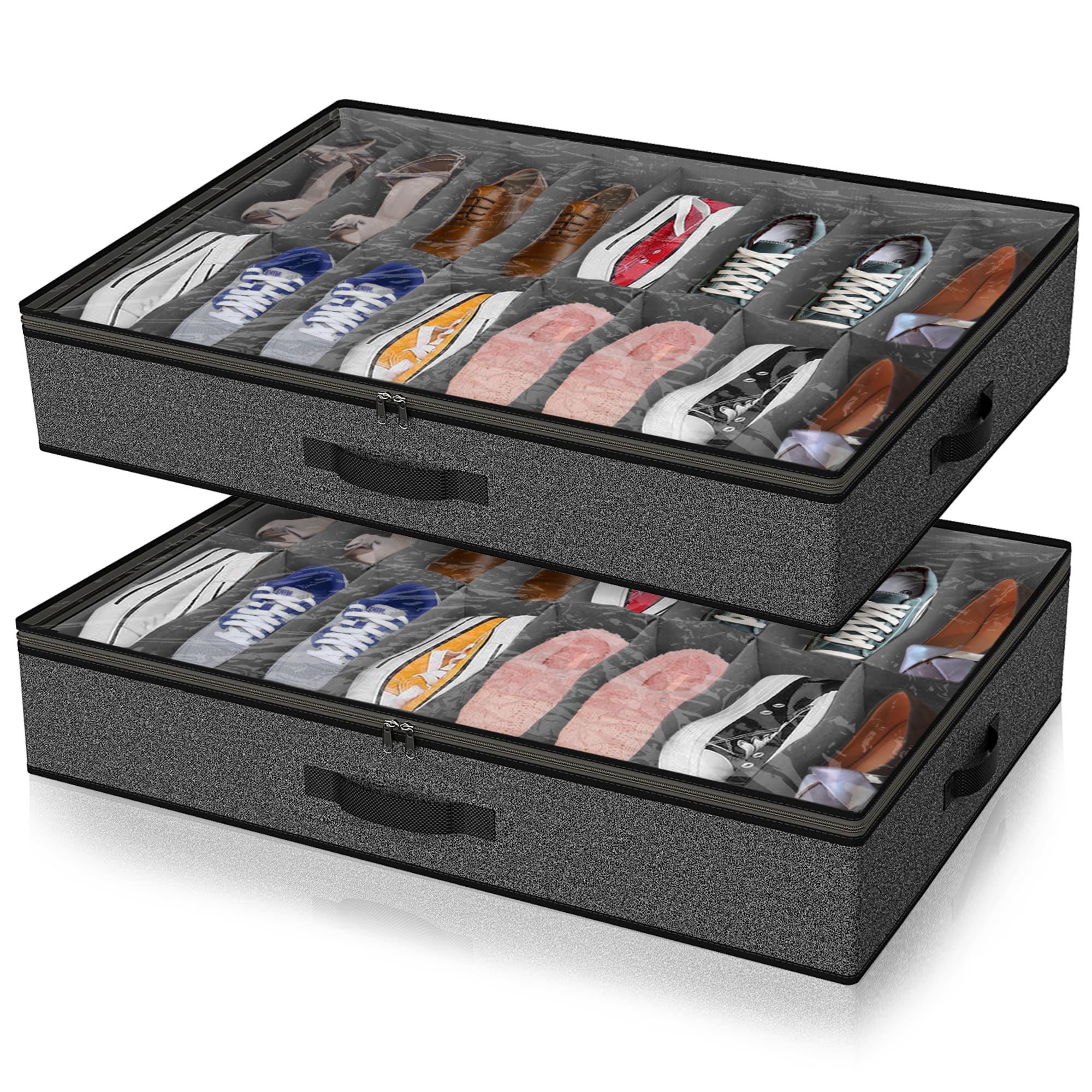 Dorm Room Space Saver: 2-Pack Under Bed Storage Organizers