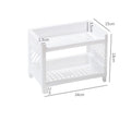 The Desk Glow-Up You Need — Double-Layer Dorm Organizer in White, Grey & Pink