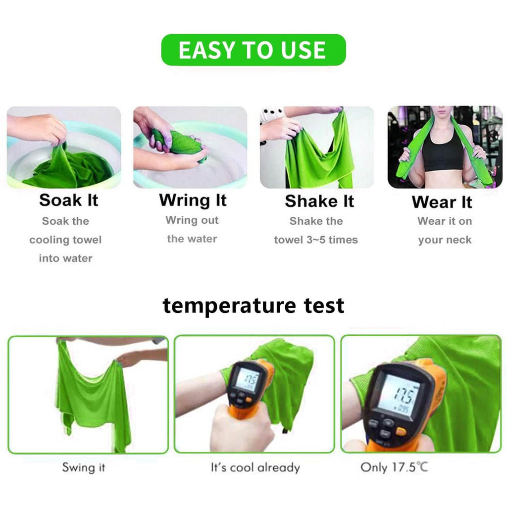 Cooling Towels for College Students – 4-Pack for Gym, Outdoor & Campus Life