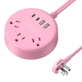 The Ultimate Pink Power Strip – Flat, Fast & Wall-Mountable