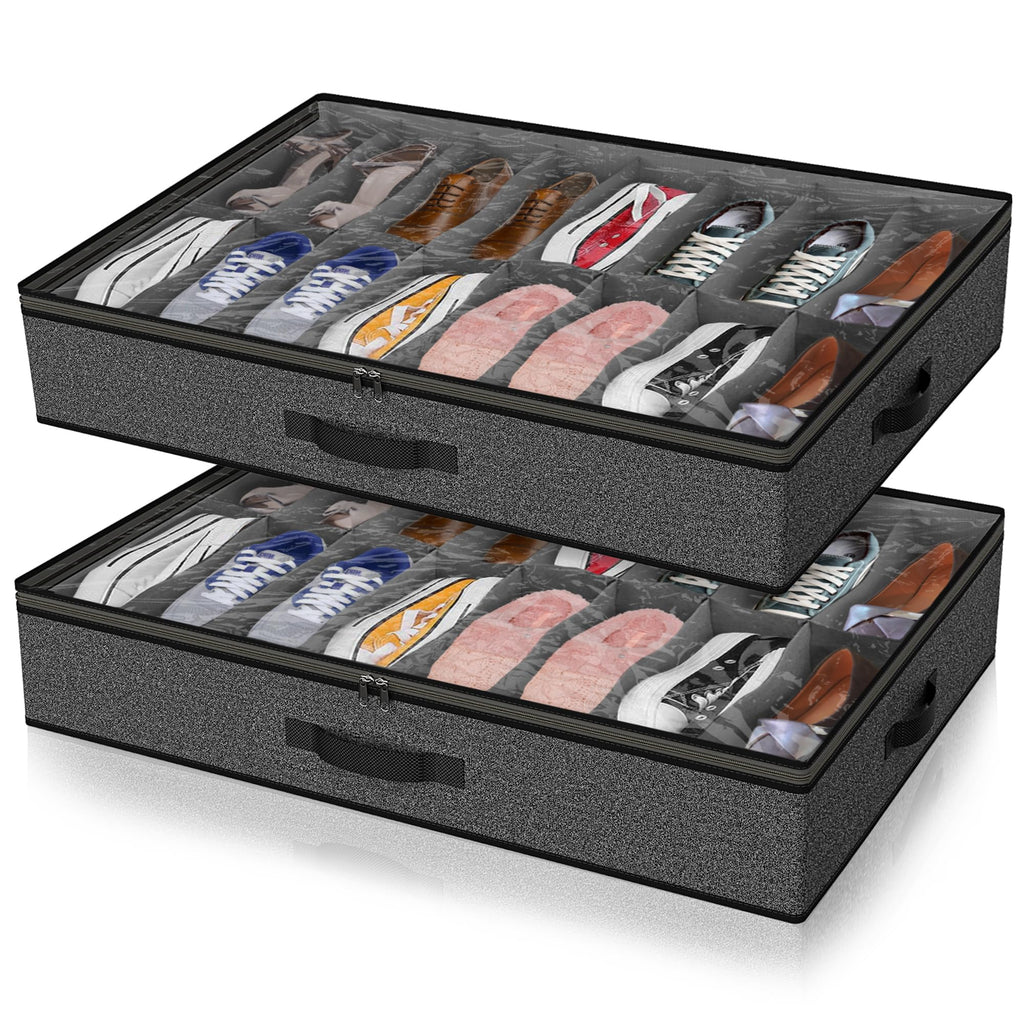 Dorm Room Space Saver: 2-Pack Under Bed Storage Organizers