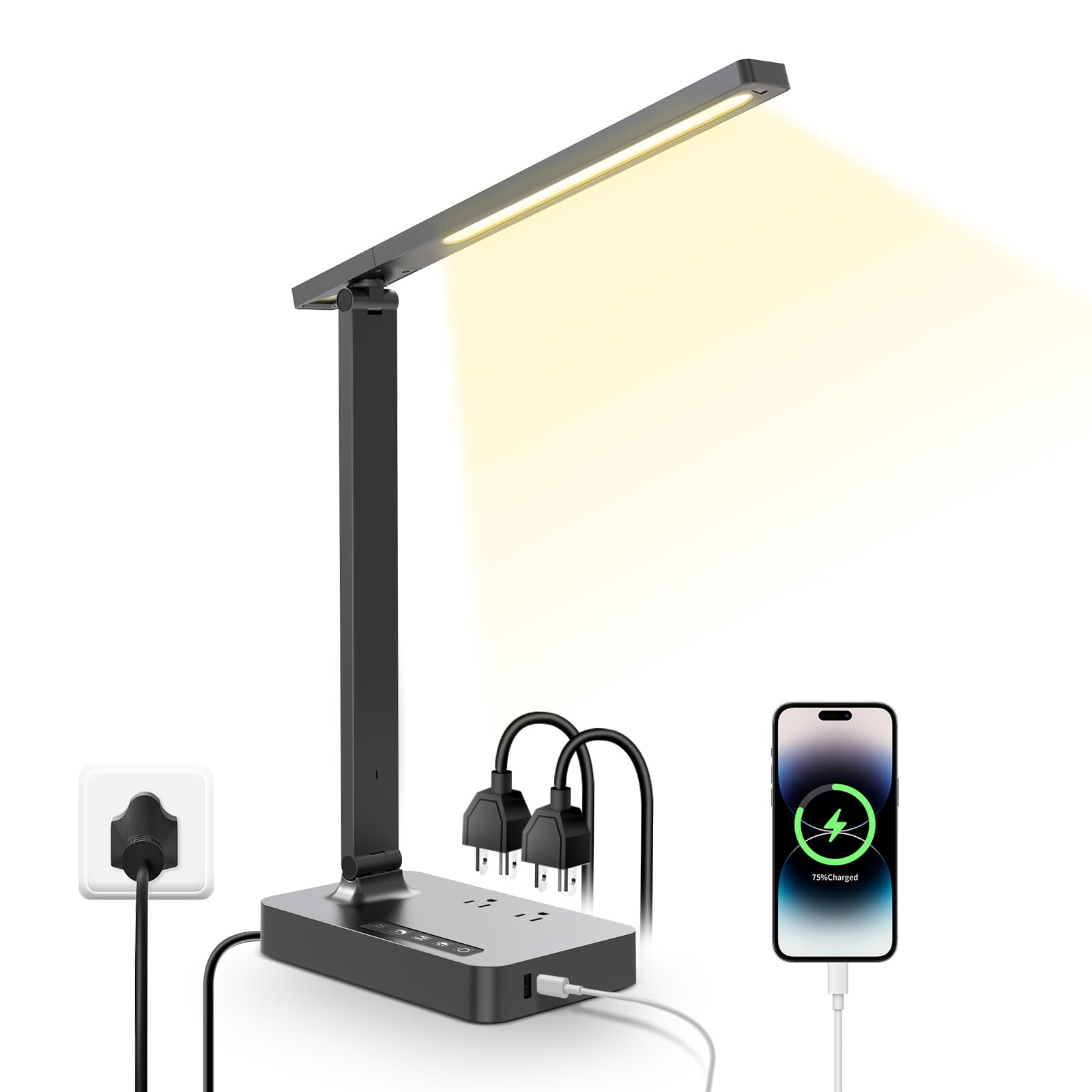 The Dorm Desk Upgrade You Didn't Know You Needed: Lamp Plus Power Strip with Surge Protection