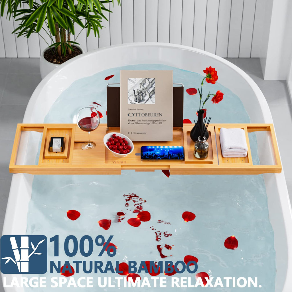 Expandable Bathtub Tray Caddy — The Ultimate Unwind After a Long Day of Classes