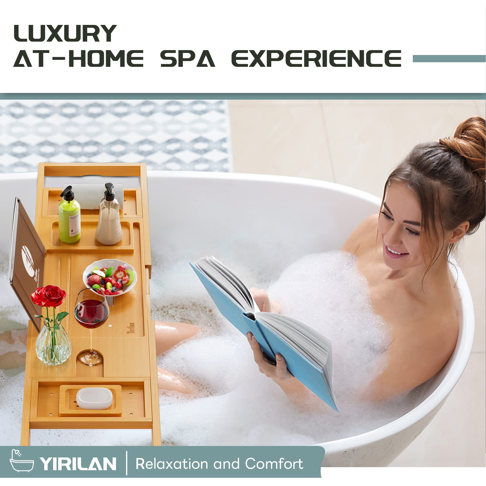 Expandable Bathtub Tray Caddy — The Ultimate Unwind After a Long Day of Classes