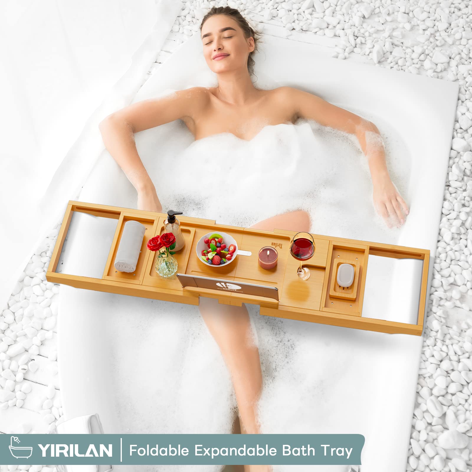 Expandable Bathtub Tray Caddy — The Ultimate Unwind After a Long Day of Classes