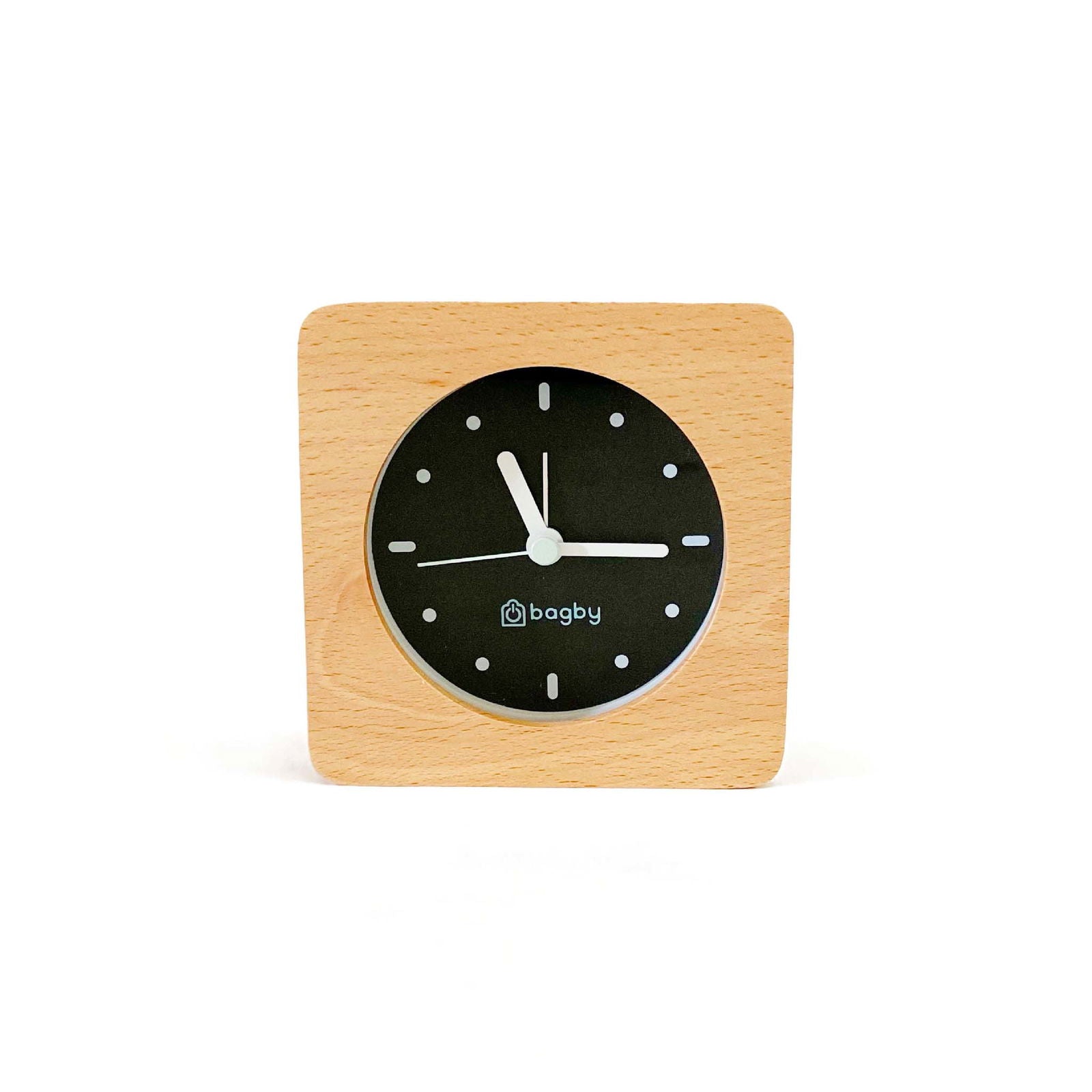 Silent Analog Alarm Clock – Minimalist Wood Design