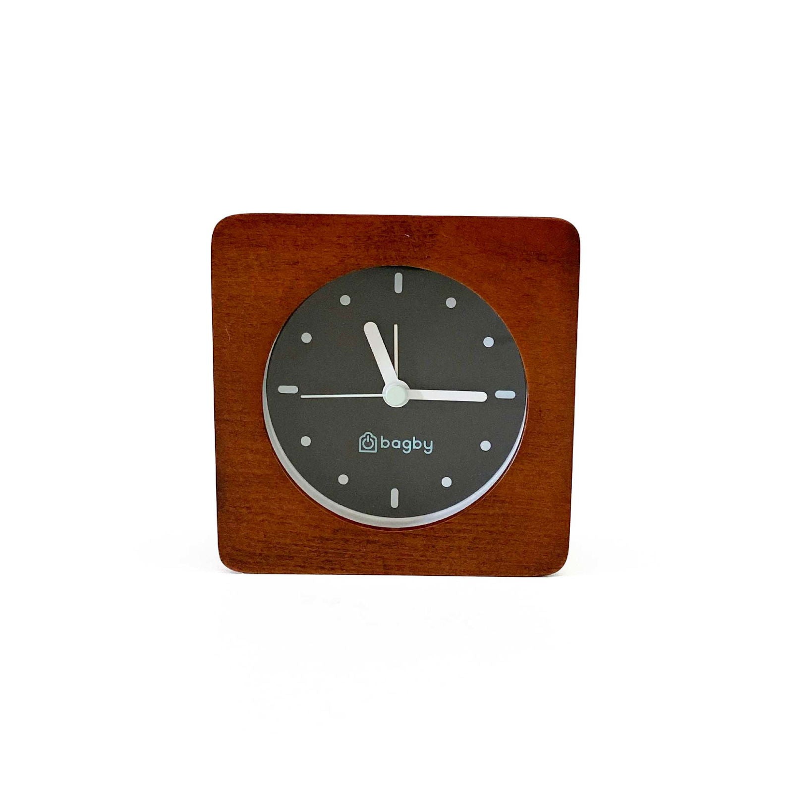 Silent Analog Alarm Clock – Minimalist Wood Design
