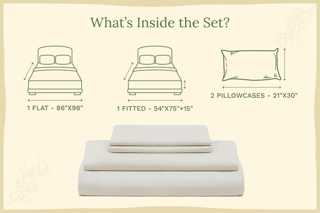 Organic Sateen Sheet Set – 100% GOTS Certified Cotton | Dorm Ready