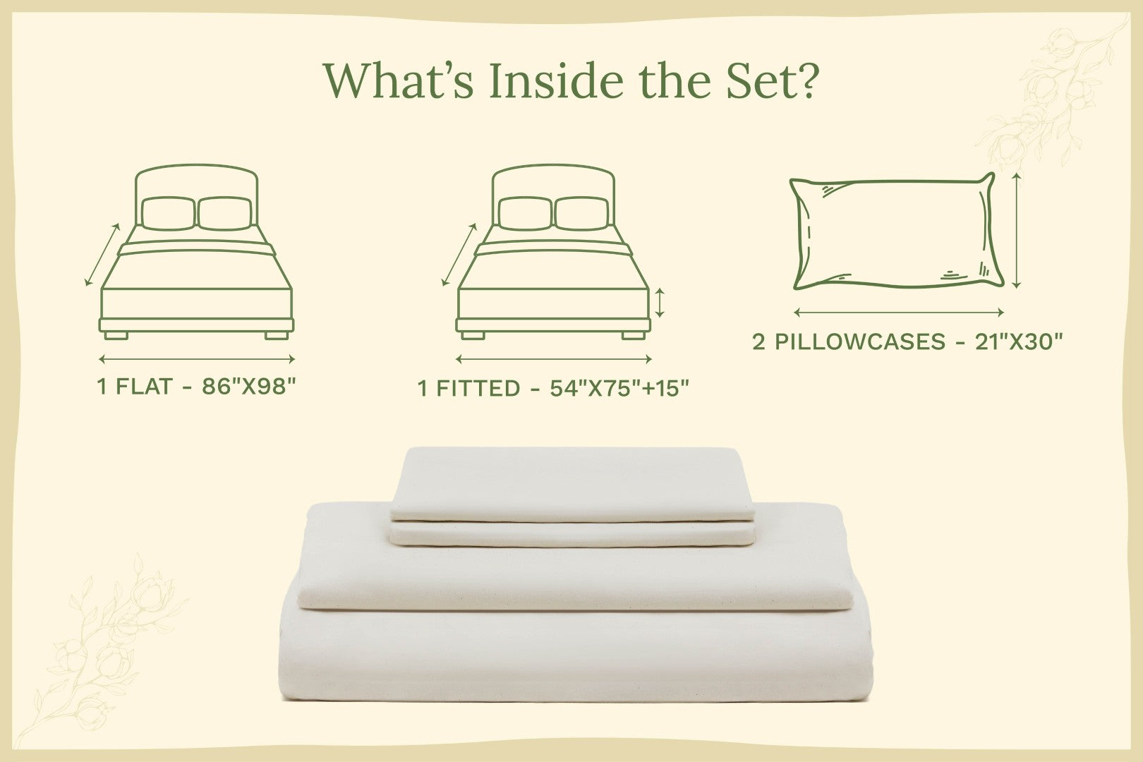Organic Sateen Sheet Set – 100% GOTS Certified Cotton | Dorm Ready