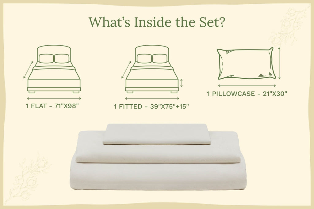 Organic Sateen Sheet Set – 100% GOTS Certified Cotton | Dorm Ready