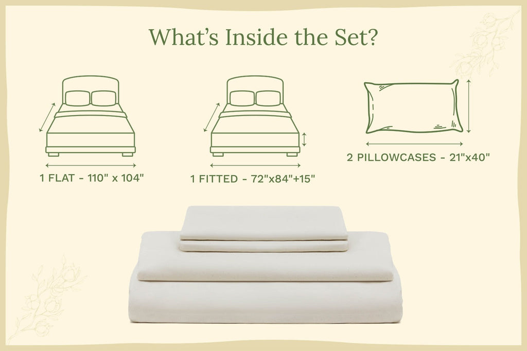 Organic Sateen Sheet Set – 100% GOTS Certified Cotton | Dorm Ready