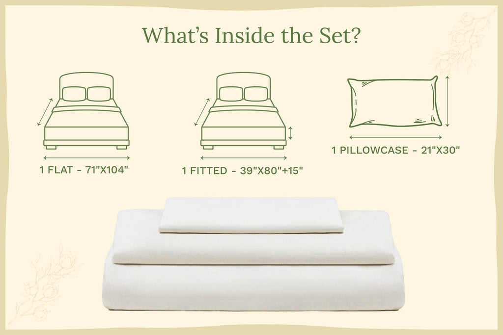 Organic Sateen Sheet Set – 100% GOTS Certified Cotton | Dorm Ready