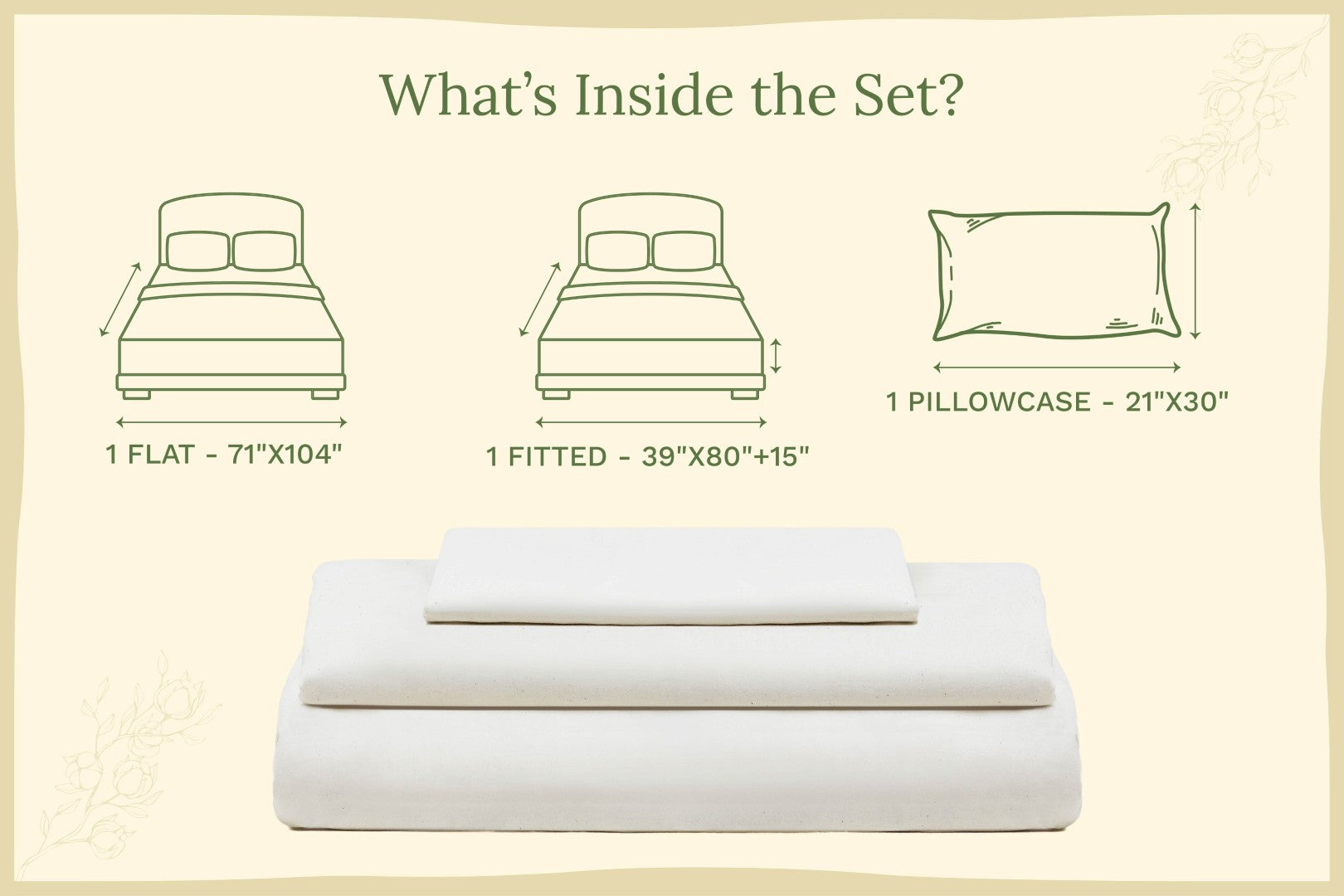Organic Sateen Sheet Set – 100% GOTS Certified Cotton | Dorm Ready