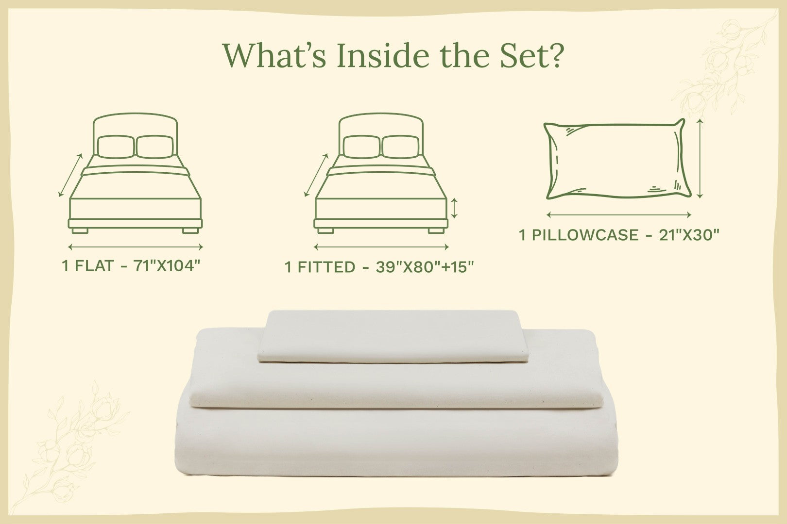 Organic Sateen Sheet Set – 100% GOTS Certified Cotton | Dorm Ready