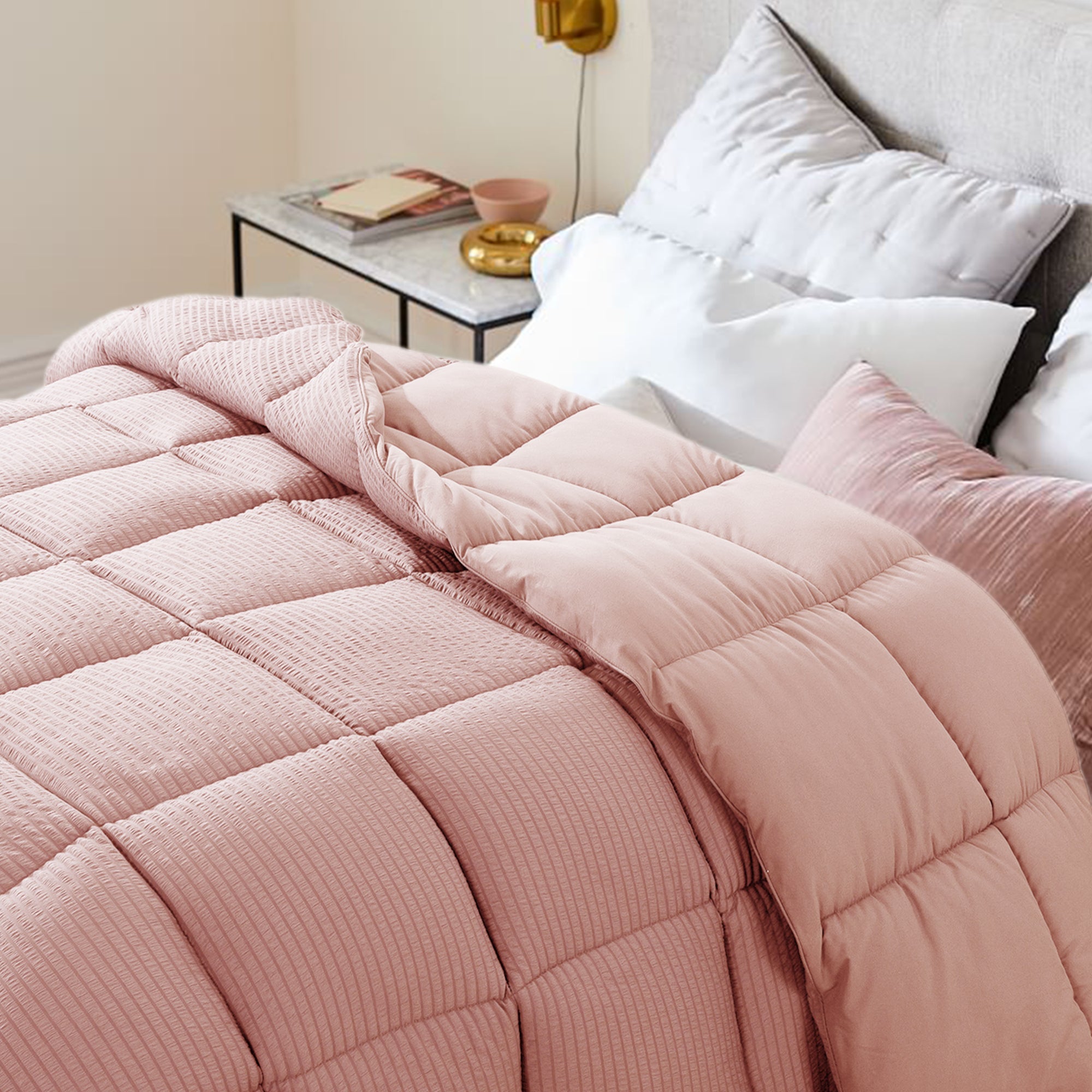 All-Season Reversible Comforter – Ultra Soft Down Alternative | Dorm & Graduation Gift