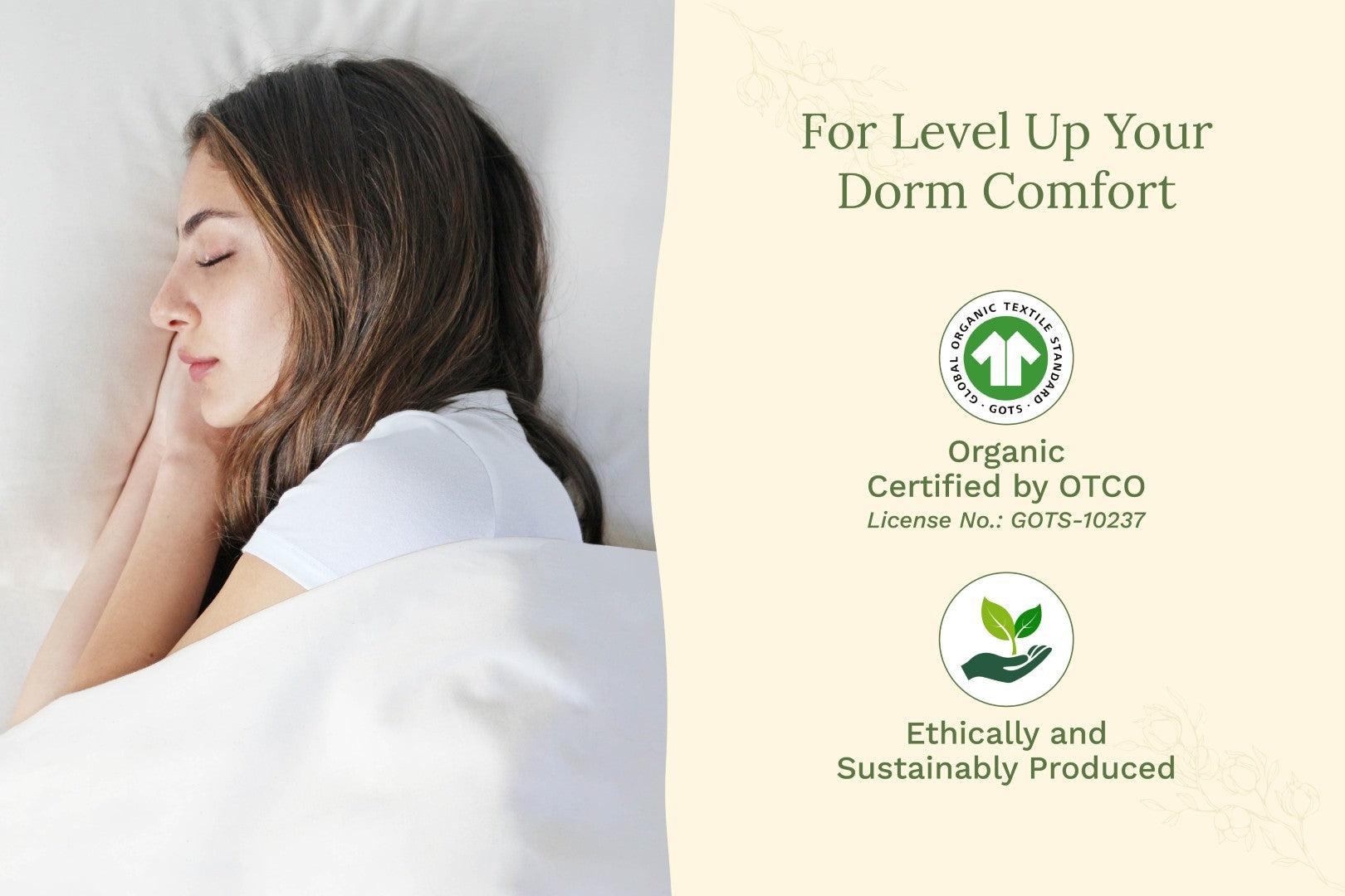 Organic Sateen Sheet Set – 100% GOTS Certified Cotton | Dorm Ready