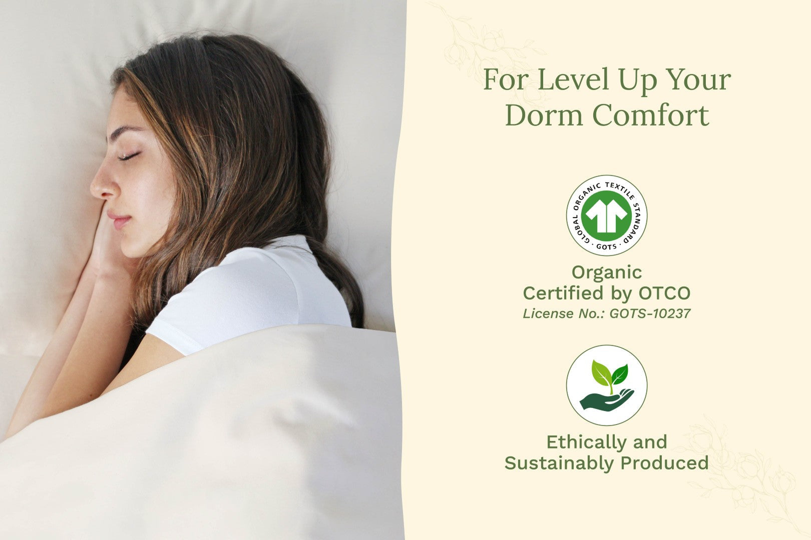 Organic Sateen Sheet Set – 100% GOTS Certified Cotton | Dorm Ready