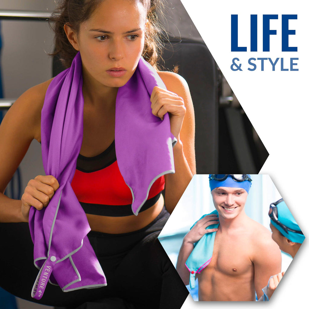 Quick Dry Microfiber Towel – Lightweight Travel & Gym Towel for College