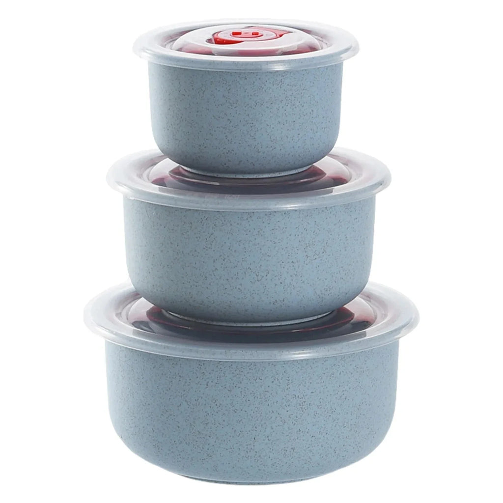 Bento Meal Prep Containers for Dorm Life — Set of 3, Microwaveable