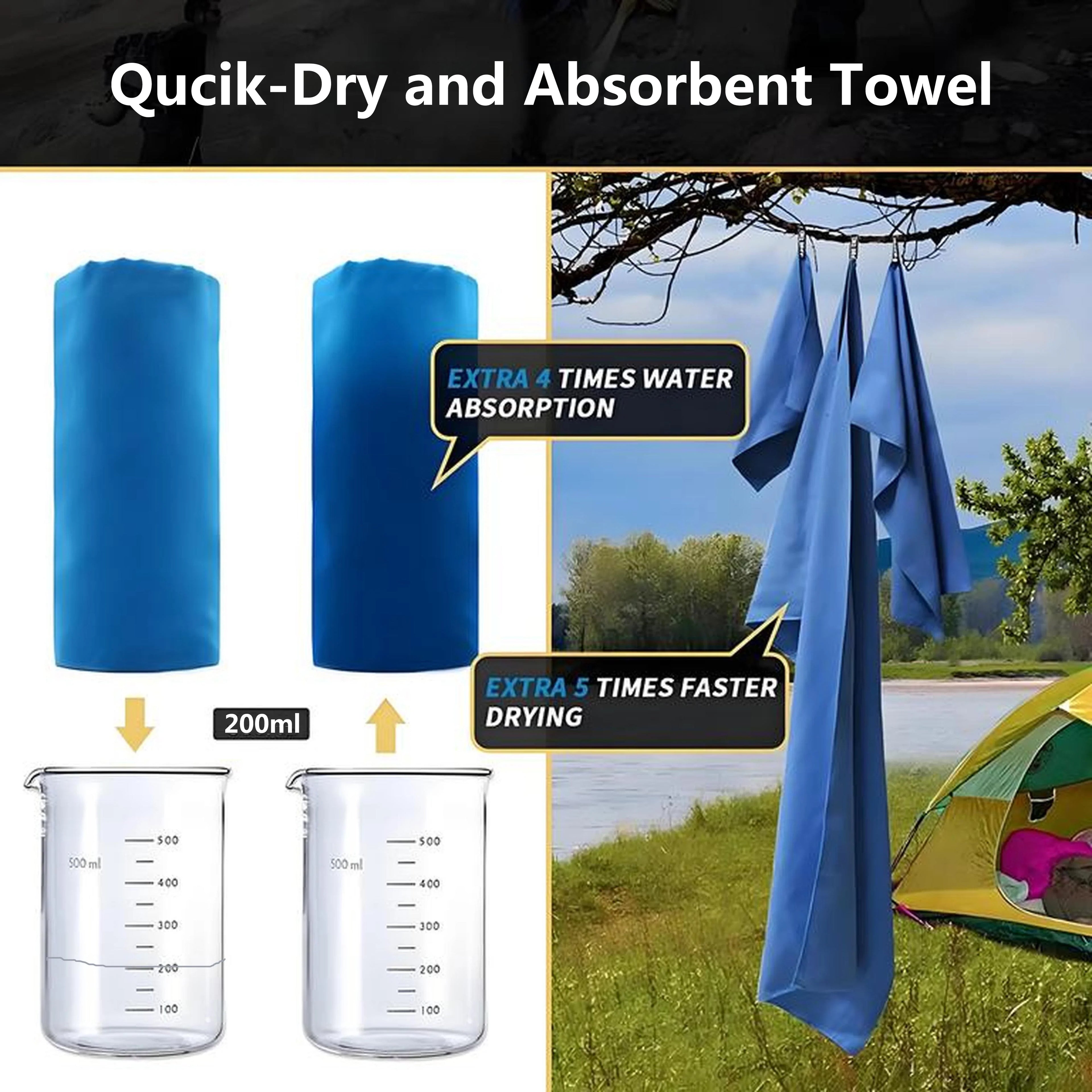 Quick-Dry Microfiber Towel – Compact Gym & Dorm Towel for College Students