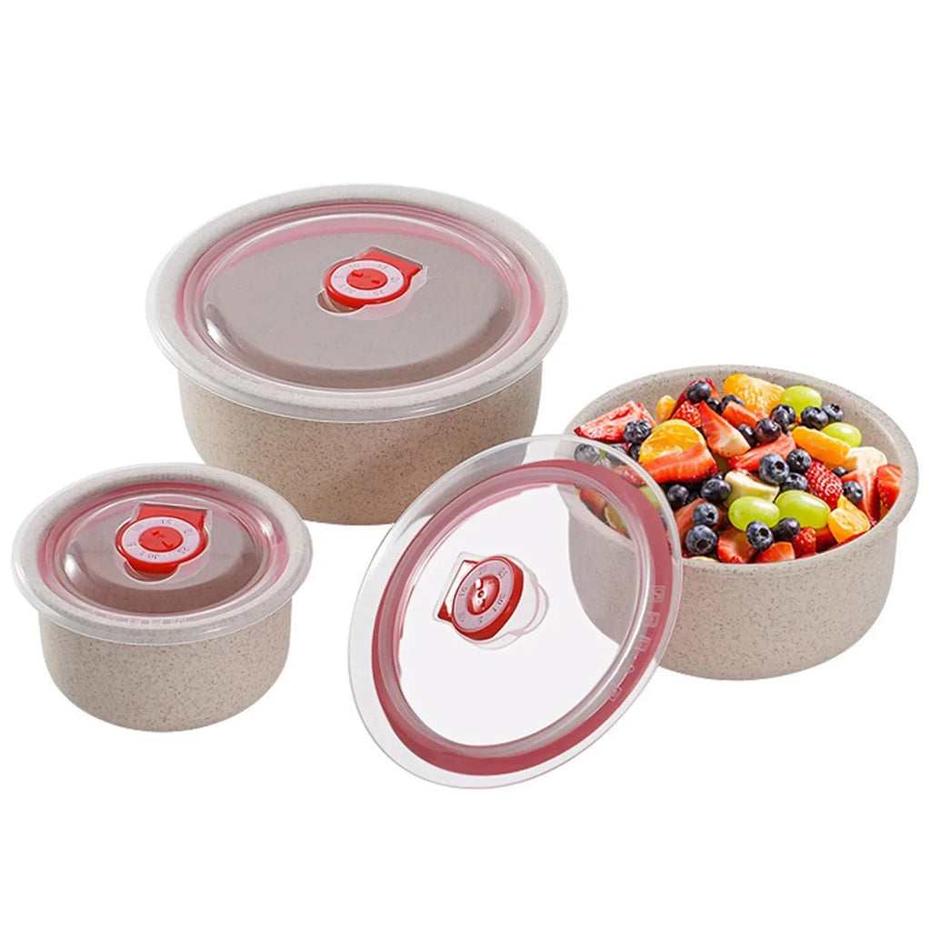 Bento Meal Prep Containers for Dorm Life — Set of 3, Microwaveable