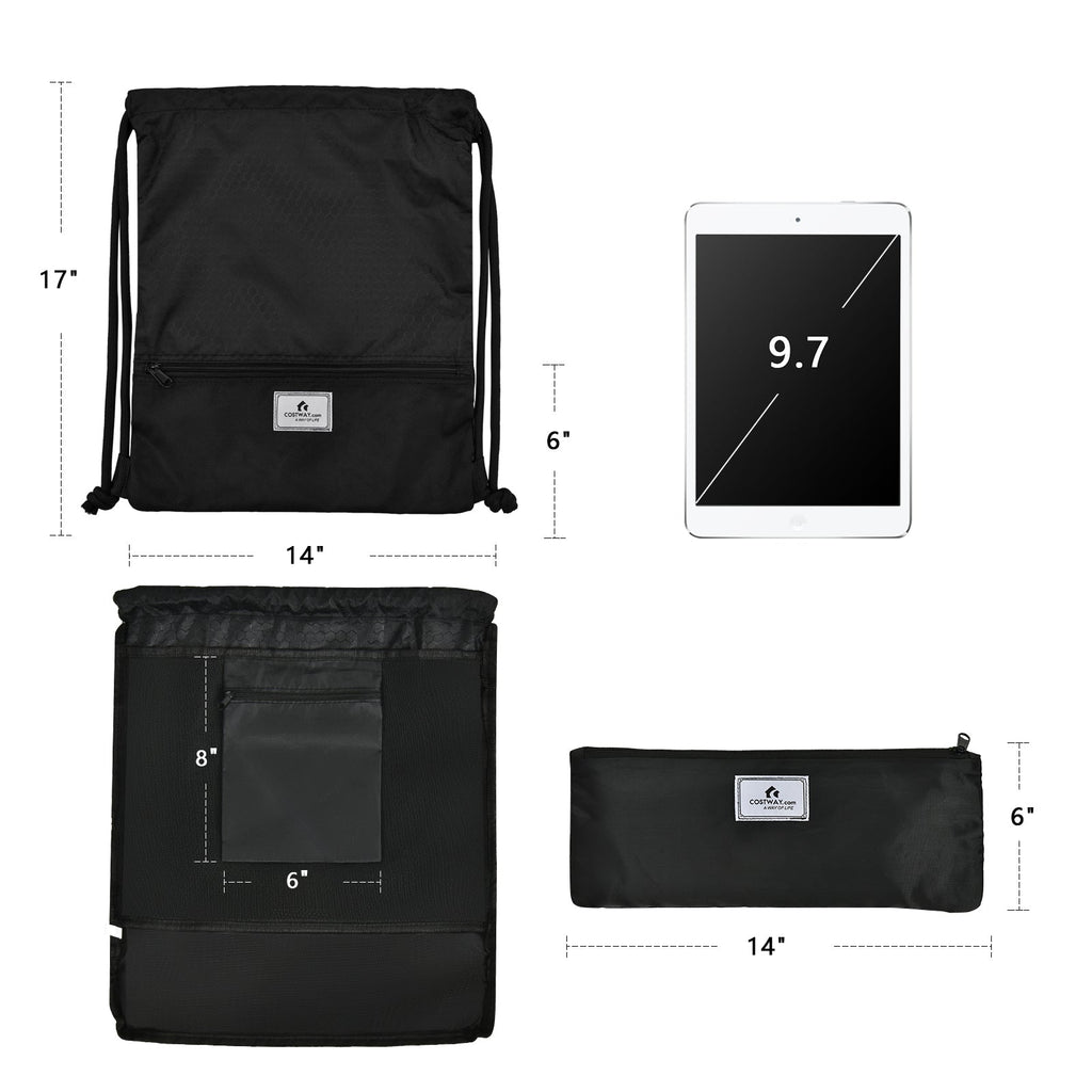 Foldable Drawstring Backpack – Lightweight College Bag for Campus & Gym
