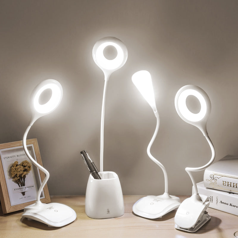 USB Rechargeable LED Clip Desk Lamp for Study & Bedroom