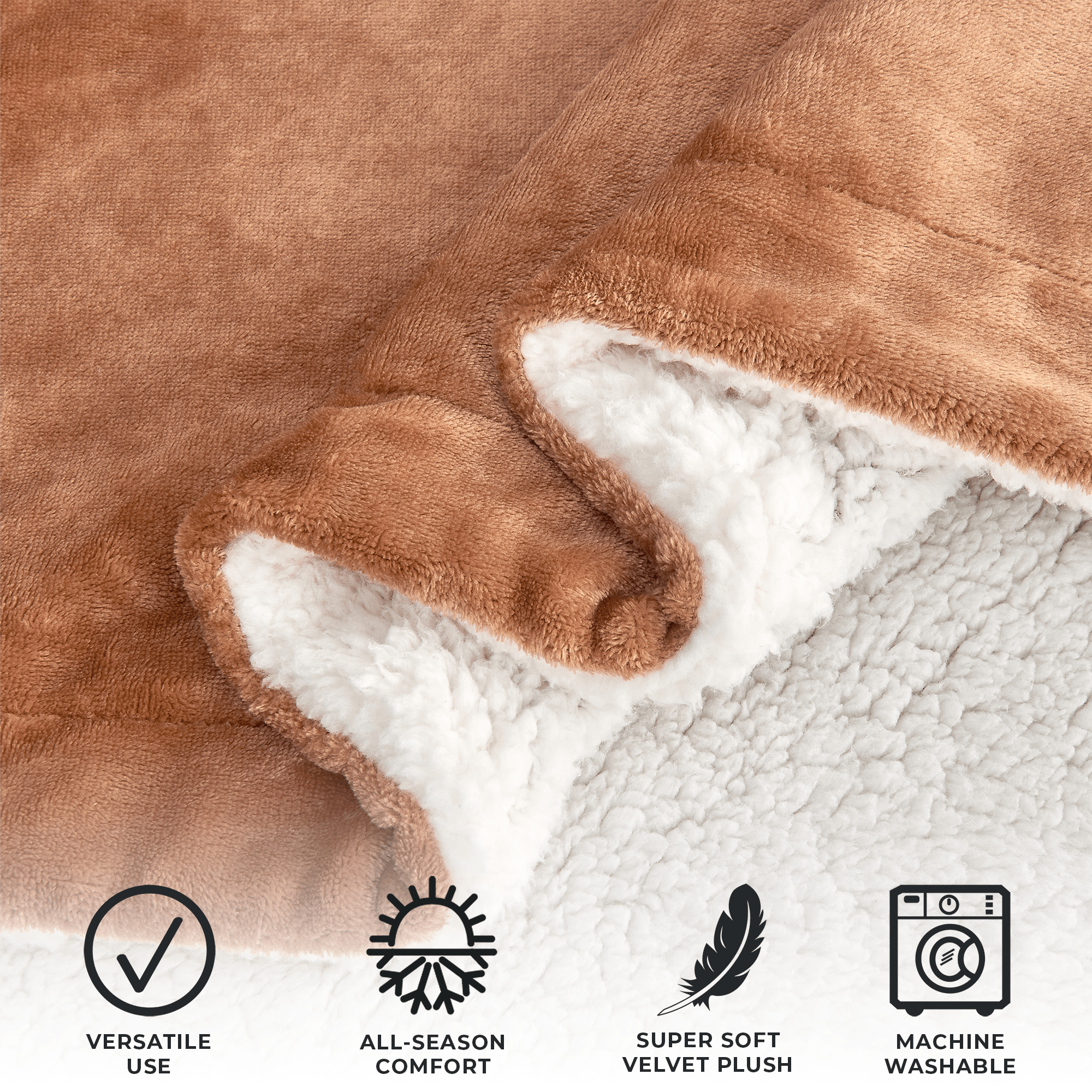 Velvet Plush Sherpa Blanket