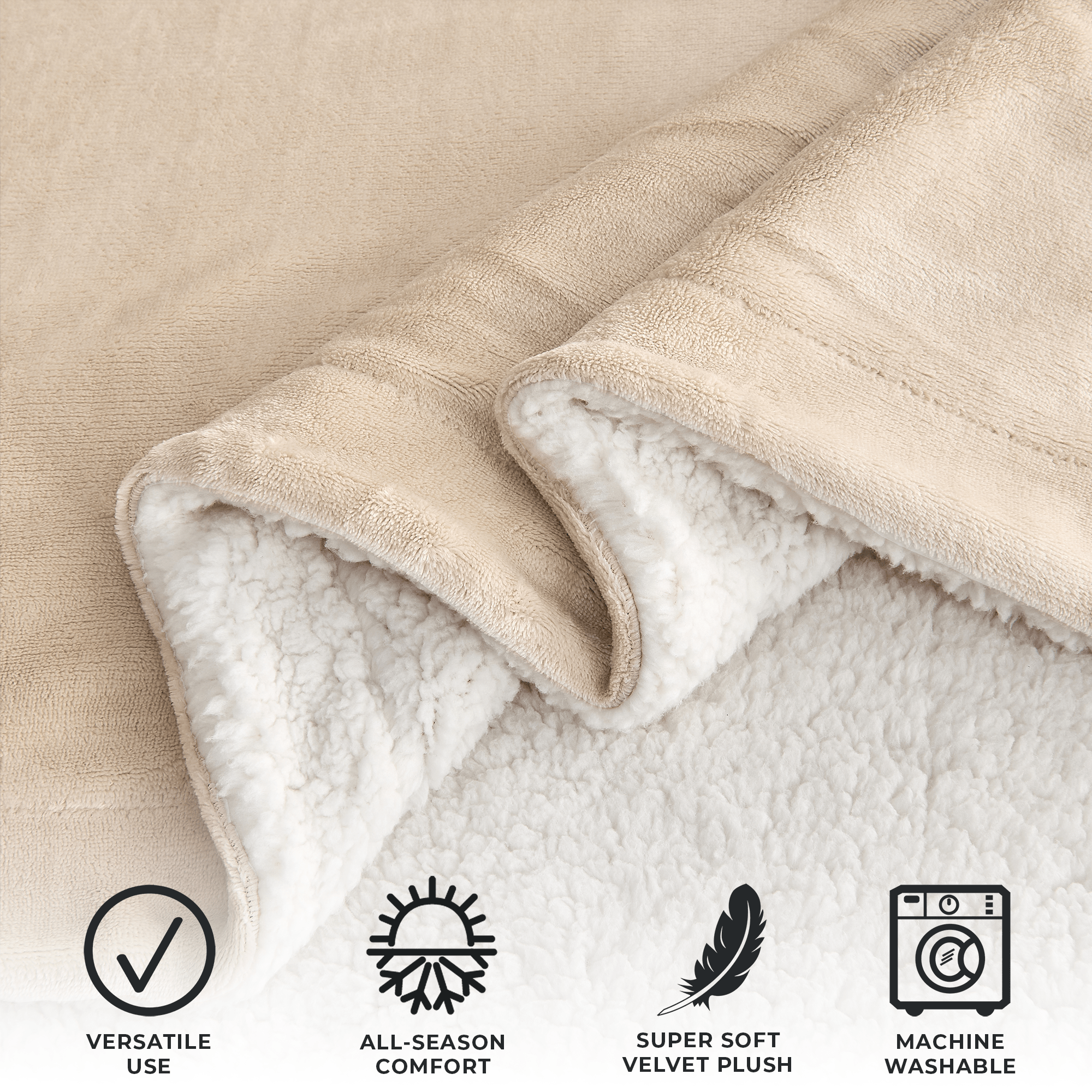 Velvet Plush Sherpa Blanket
