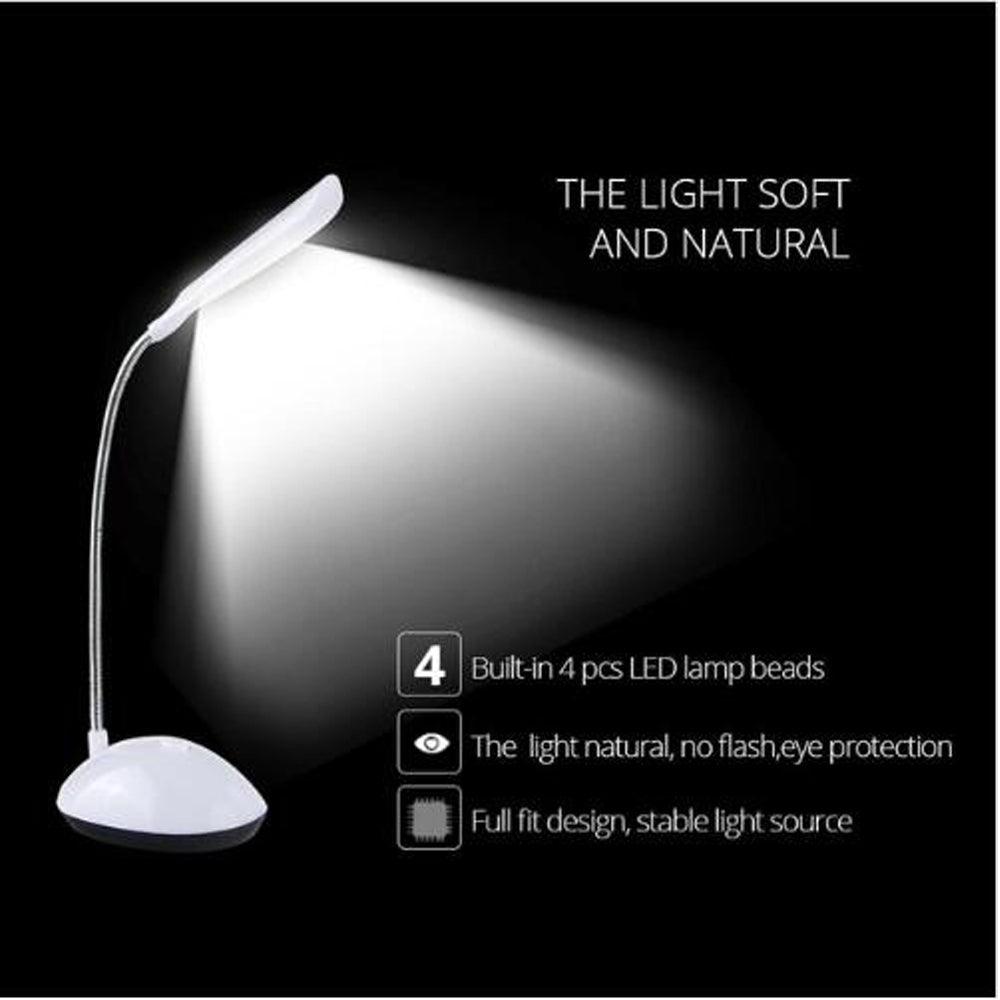 LED Desk Lamp with Adjustable Brightness & Flexible Neck