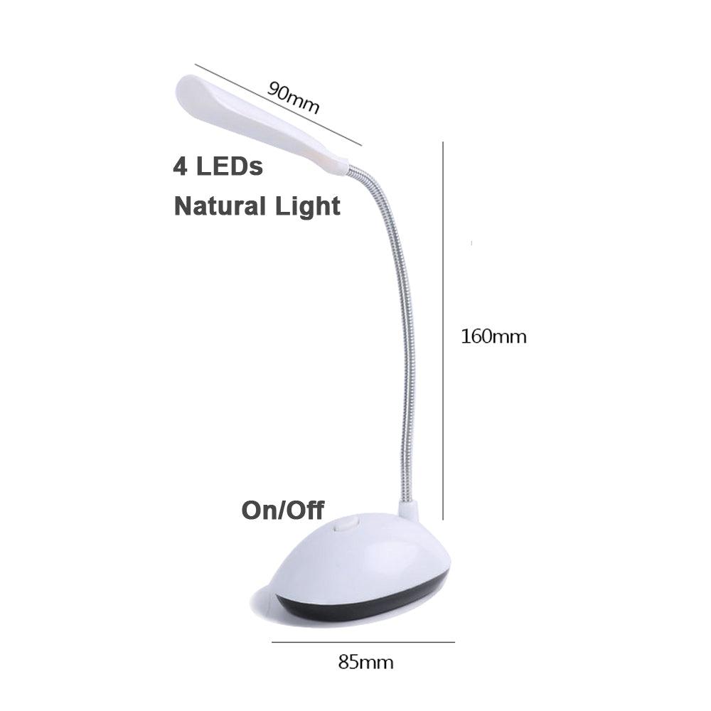 LED Desk Lamp with Adjustable Brightness & Flexible Neck